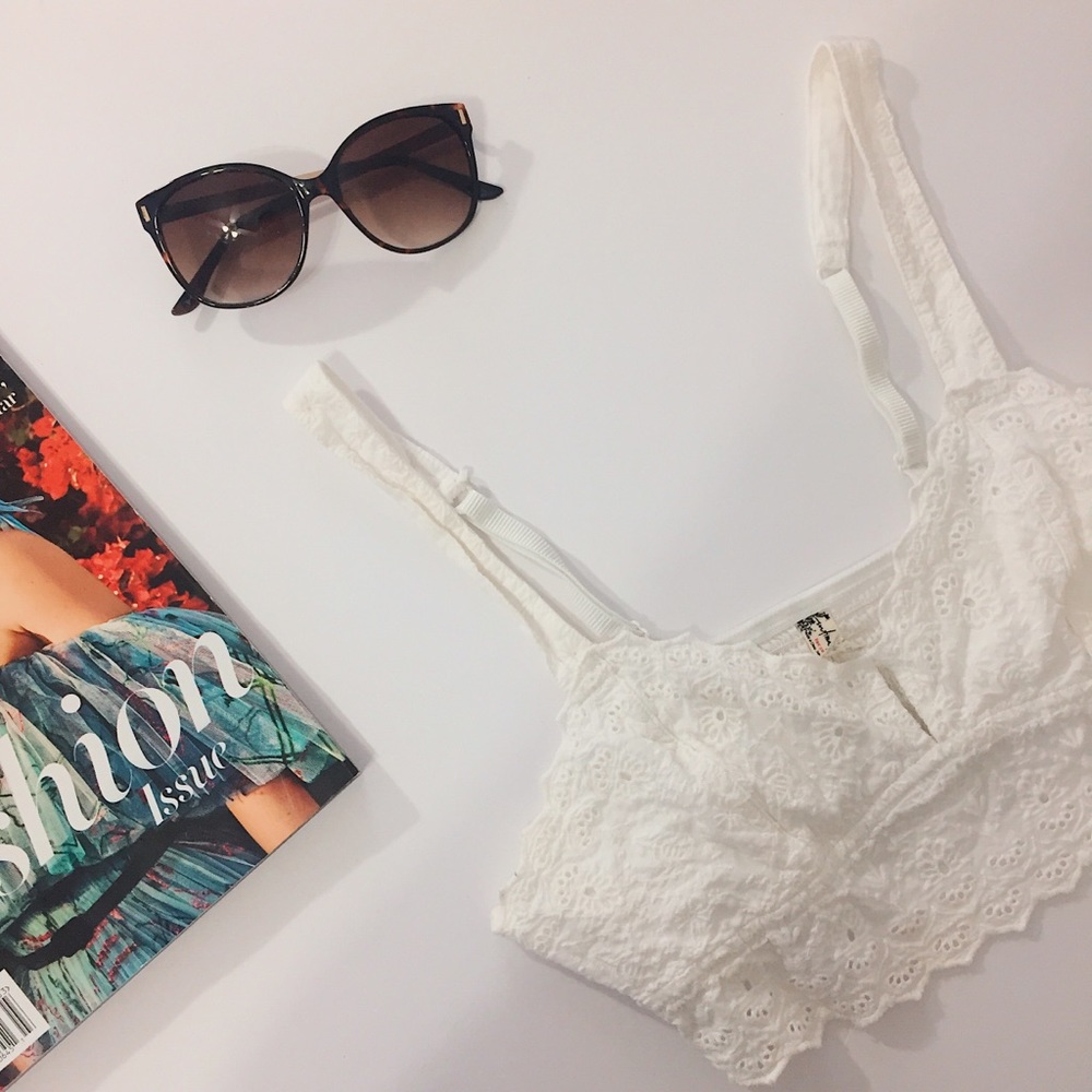 Elegant White Lace Bralette